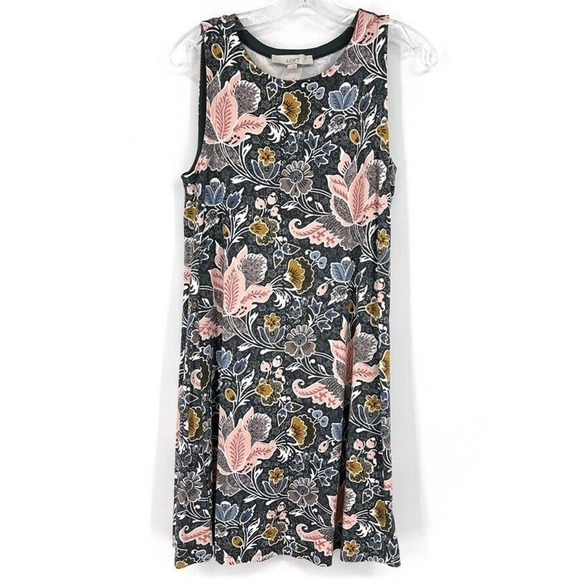 Loft A Line Multicolor Floral Print Pullover Sleeveless Womens S Soft - Picture 1 of 6